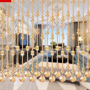 过道 水晶珠帘客餐厅挂隔断帘新款 欧式 家用免打孔珠子门帘装 饰新款