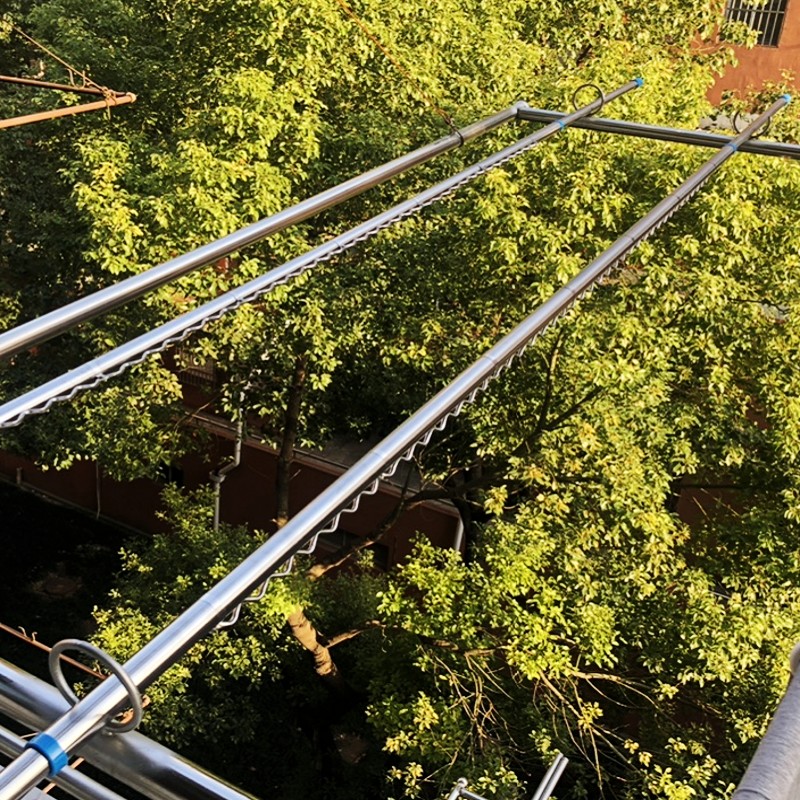 沛晴 304米晾衣单杆伸缩5米不锈钢晾杆阳台晒被子撑杆固定凉衣架