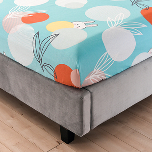 简单生活床笠全棉斜纹床笠罩精梳全棉床笠多色单件简约床包