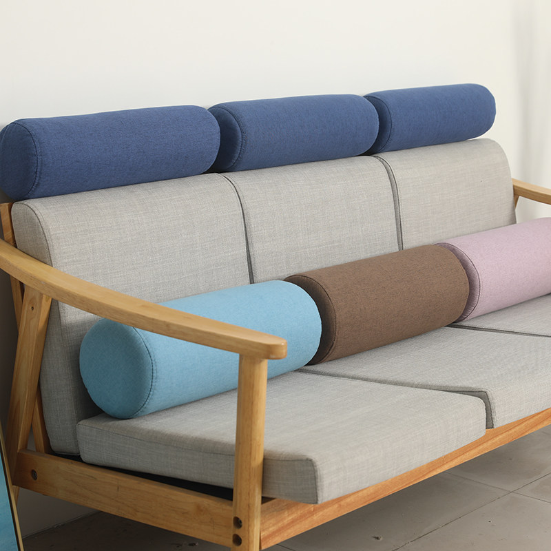 沙发头枕腰枕圆柱枕沙发靠背加高客厅靠头靠枕靠垫办公室腰垫