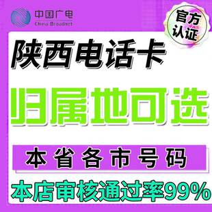 陕西西安宝鸡汉中安康商洛榆林中国广电卡上网卡手机卡电话流量卡