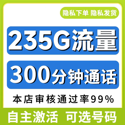 中国广电套餐手机卡流量卡电话卡上网卡无线5G全国通用高速流量