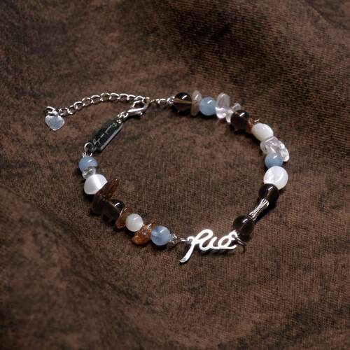 原创设计定制铭牌水晶手链可调节