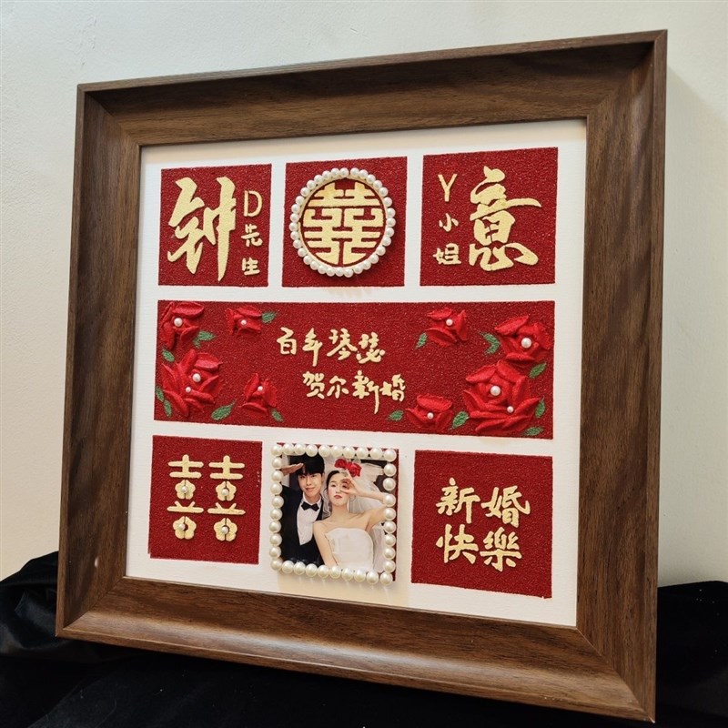 一周年纪念日礼物送男友结婚新婚情侣十恋爱老公100天diy手工油画