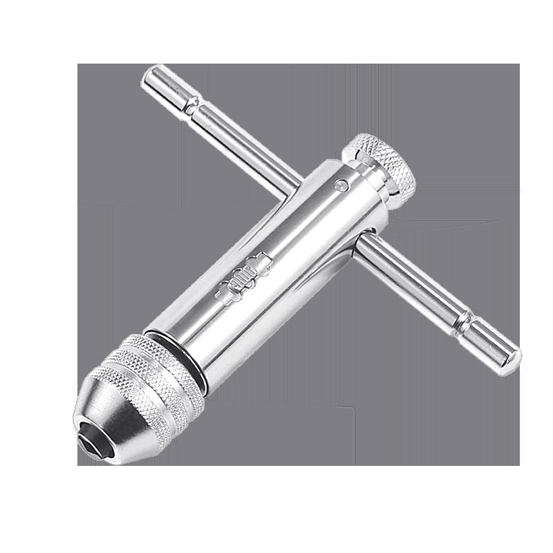 可调式棘轮丝锥扳手T型加长杆攻丝工具手动板手攻牙 绞手丝攻扳手