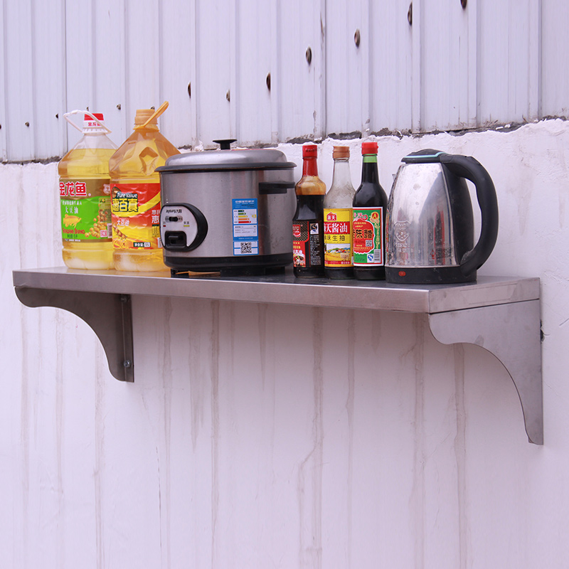 不锈钢上墙架单层上墙架壁挂式置物架不锈钢厨房微波炉调料架