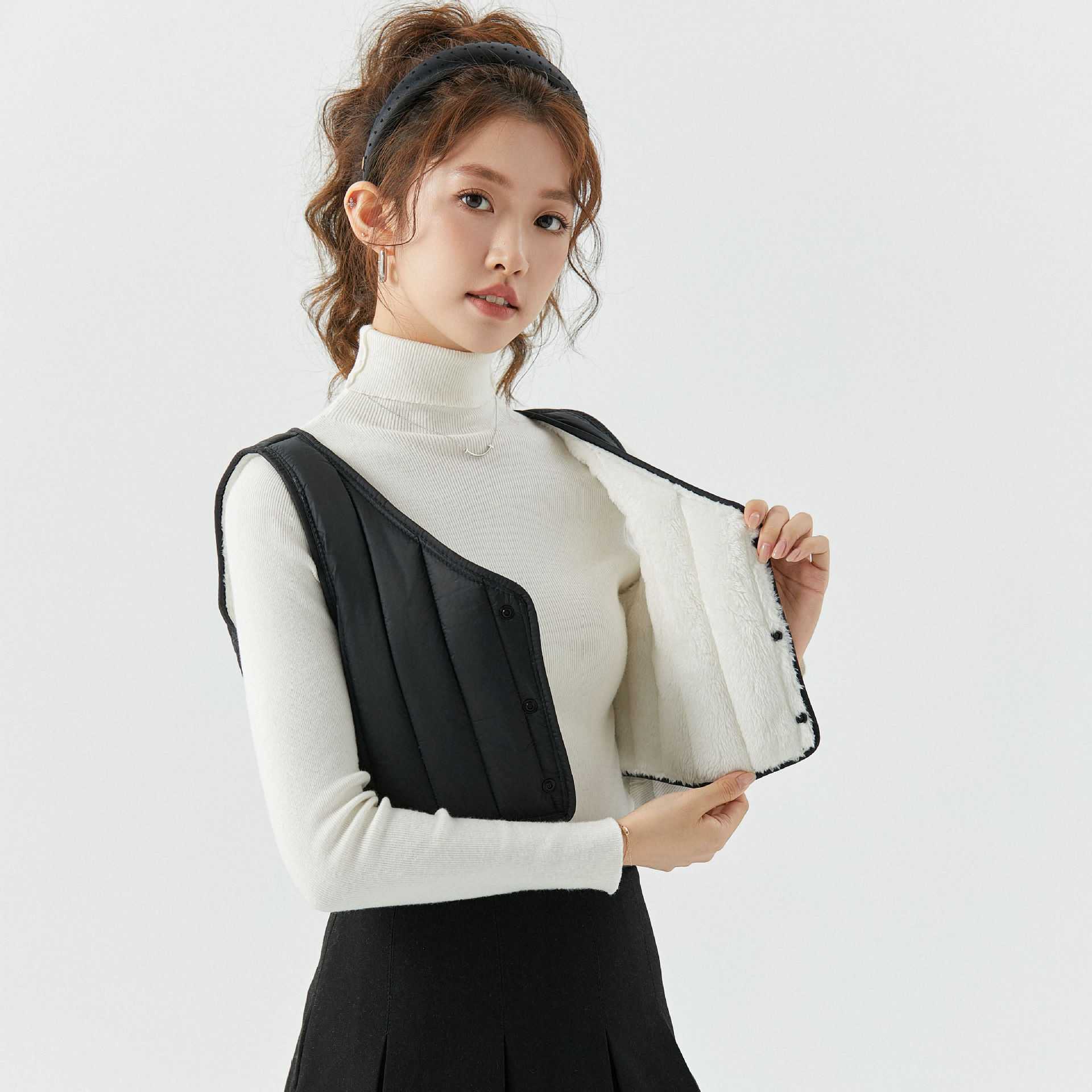 秋冬羽绒棉马甲女士短款打底贴身