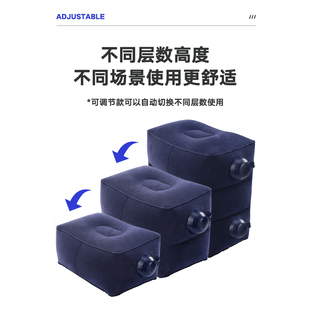 充气脚垫凳子脚托睡觉搁脚垫足踏凳旅行气垫汽车凳车载飞机腿托