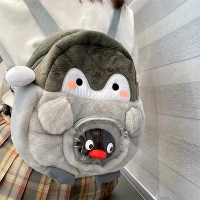 企鹅双肩背包女可爱卡通jk少女