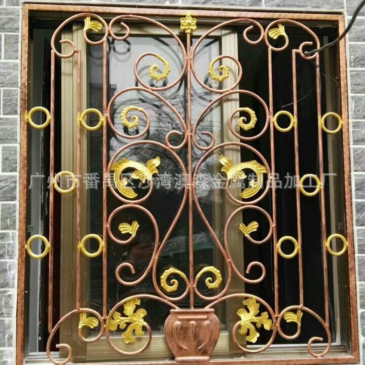 广州厂家批发直销订做欧式铁窗户室外铁艺防盗窗户私家别墅铁艺窗