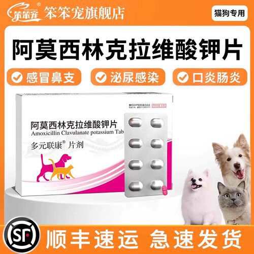 阿莫西林克拉维酸钾片宠物感冒药