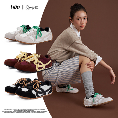 HBD薄底德训鞋2026新款百搭复古休闲情侣运动鞋男女国潮休闲鞋