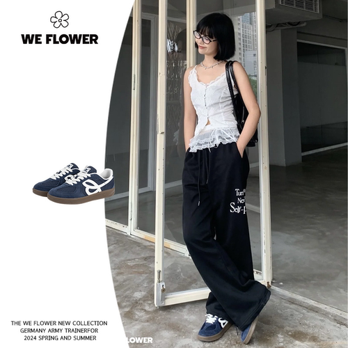 HBDxWe Flower联名款德训鞋复古百搭时尚经典运动正品低帮透气鞋