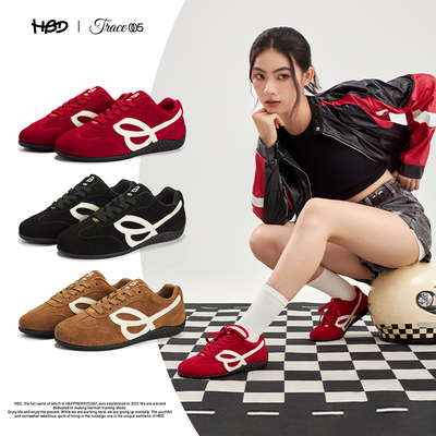 HBD新款薄底复古赛车鞋休闲鞋