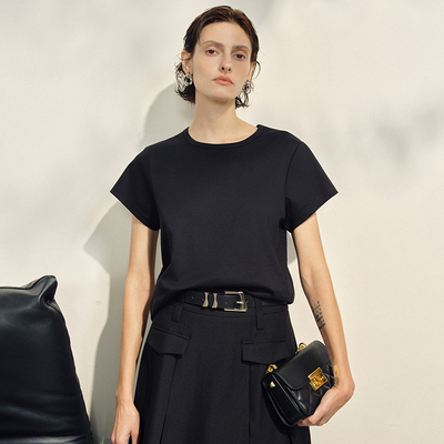 ASBR【福利】麦穗绣3A抗菌凉感匹马棉宾霸铜氨丝经典百搭短袖T恤