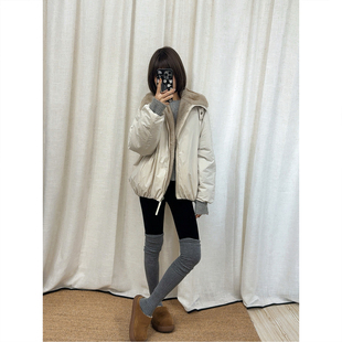 双面穿毛绒派克外套25冬新拼环保皮草外套 高圆圆同款 ASBR 原C