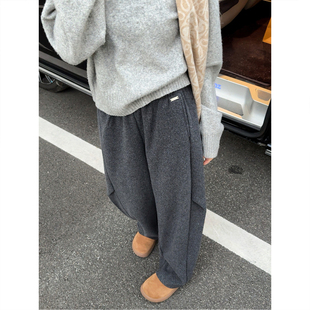 原C 显瘦绵羊毛休闲裤 神裤 女25冬新款 弧度松紧高腰香蕉裤 ASBR