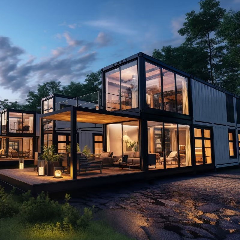 创意集装箱移动房一二室二房一厅三室一厅房子移动式集装箱房民宿