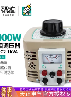 天正电气TDGC2-1kva调压器1000w单相220v升降变压器0-250v 300V铜