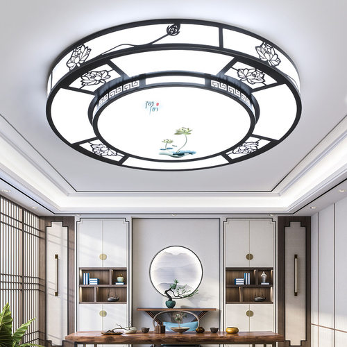 新中式大圆灯简约现代2022年新款大尺寸客厅灯中国风led吸顶灯具