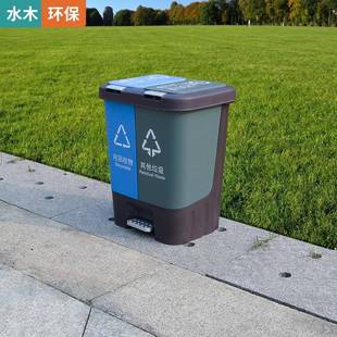 家用垃圾桶有盖脚踏式卧室垃圾桶办公室商用垃圾桶按钮按键开盖