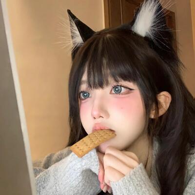 黑色猫耳朵头饰发箍女发夹兽耳