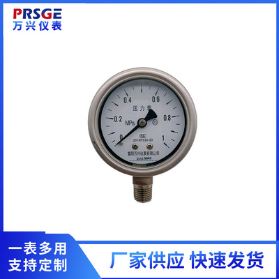 厂家供应不锈钢wika微卡表  2.5寸不锈钢微卡压力表Y60BWK