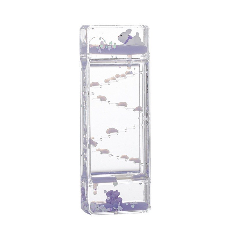 液体流沙沙漏摆件阶梯油漏滴漏玩具流体创意解压滑梯计时器儿童