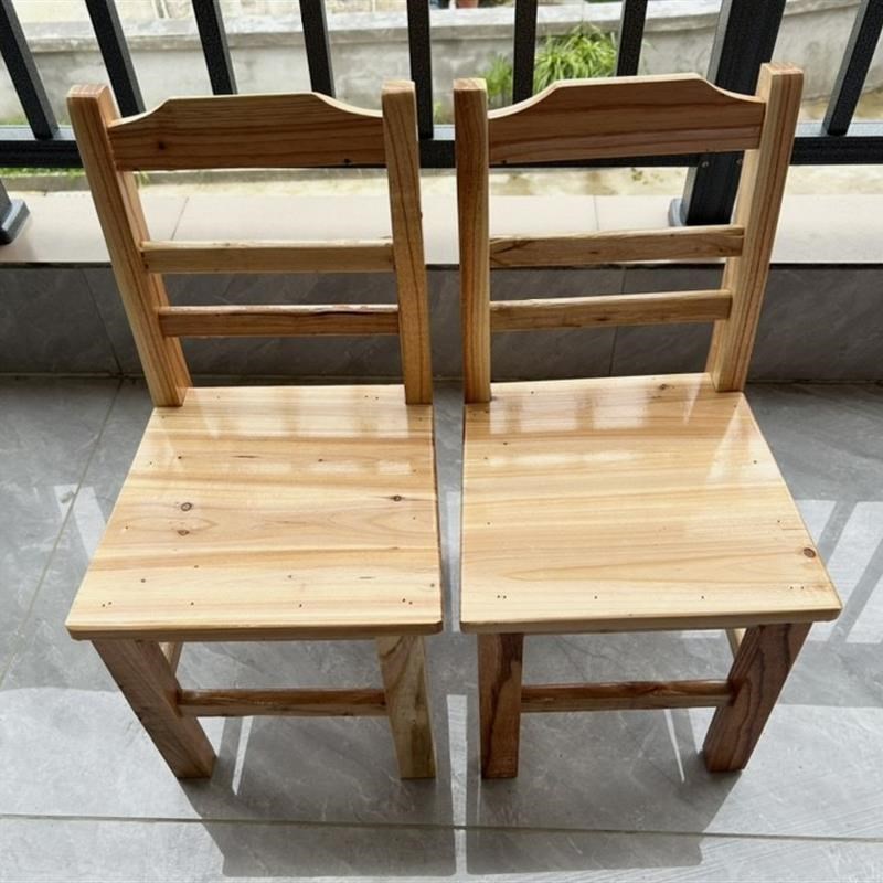 儿童小木椅子靠背椅实木凳木头凳子老式家用矮款客厅大人结实橙子