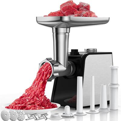 跨境热销绞肉机家用多功能电动灌肠meatgrinder不锈钢静音降噪