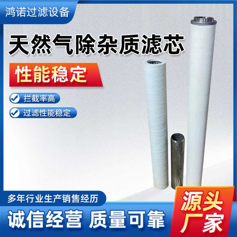 天然气除水除杂质滤芯聚酯网气体过滤器天然气管道聚结分离滤芯
