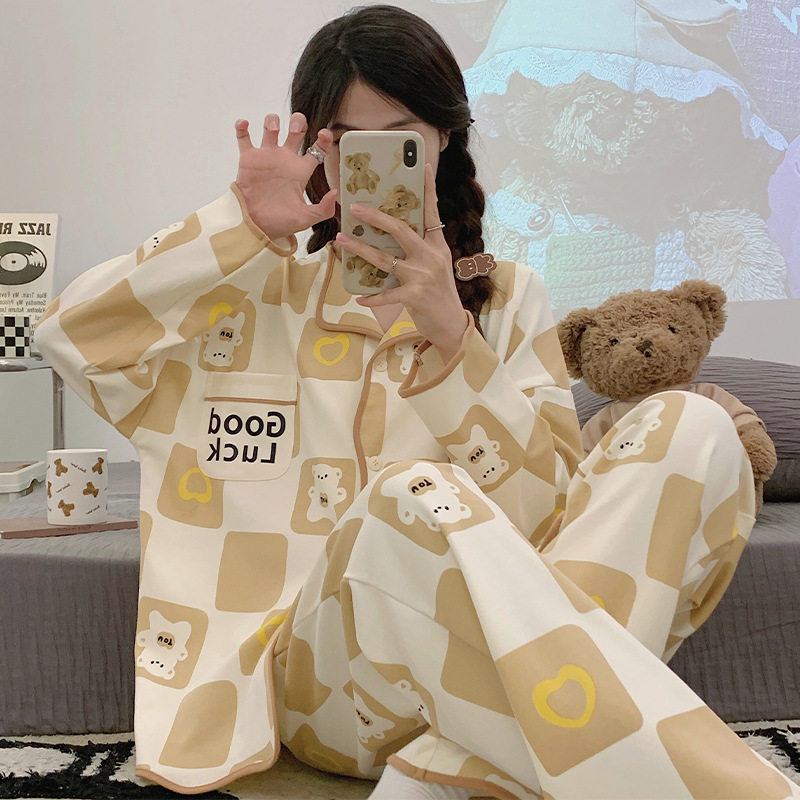 宫蝶春夏季女士睡衣2025新款高级感加大码学生韩版可外穿两件套家