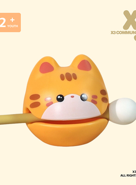 X3COMMUNE 卡皮巴拉木鱼动物猫咪小柴敲敲乐装饰解压情侣桌面摆件