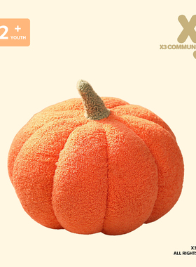 X3COMMUNE 玩偶沙发客厅靠垫南瓜抱枕室内毛绒玩具装饰品摆件飘窗