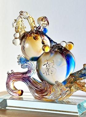 琉璃福禄多多风水摆件居家客厅前台桌面书房摆放用品装饰乔迁送礼