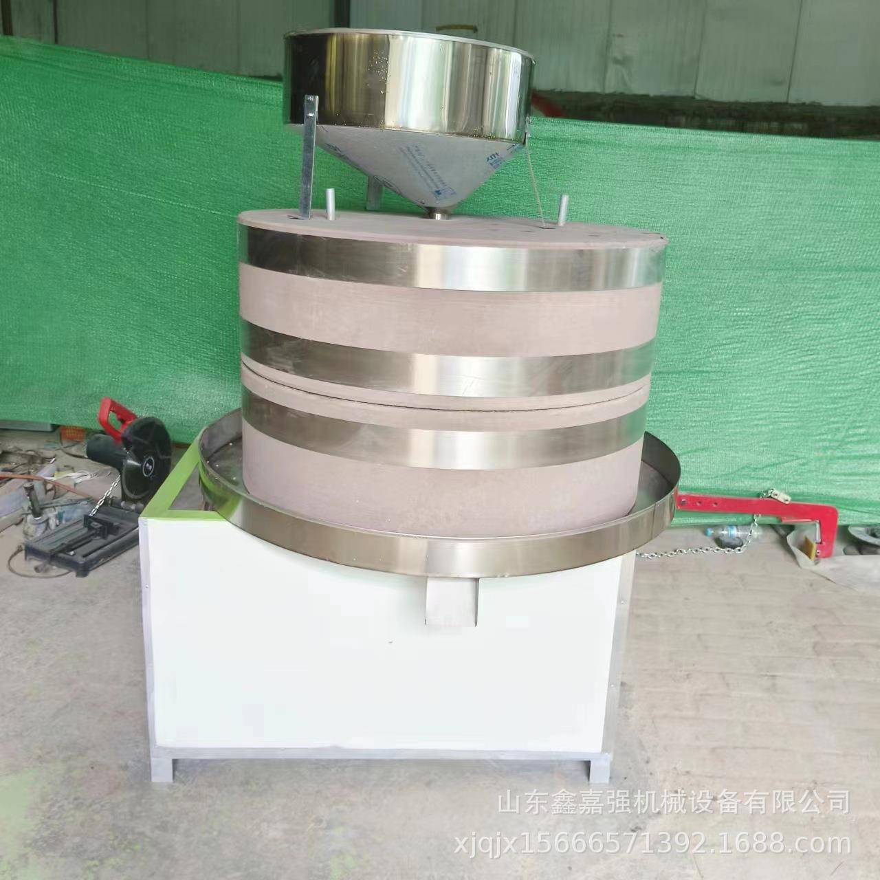 商用豆子磨浆电动石磨机小型芝麻酱石磨机 电动石磨小麦面粉机