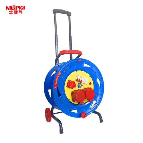 牛脾气拉杆电缆盘五芯大功率380v220v工业插座防水防尘63A漏电32A
