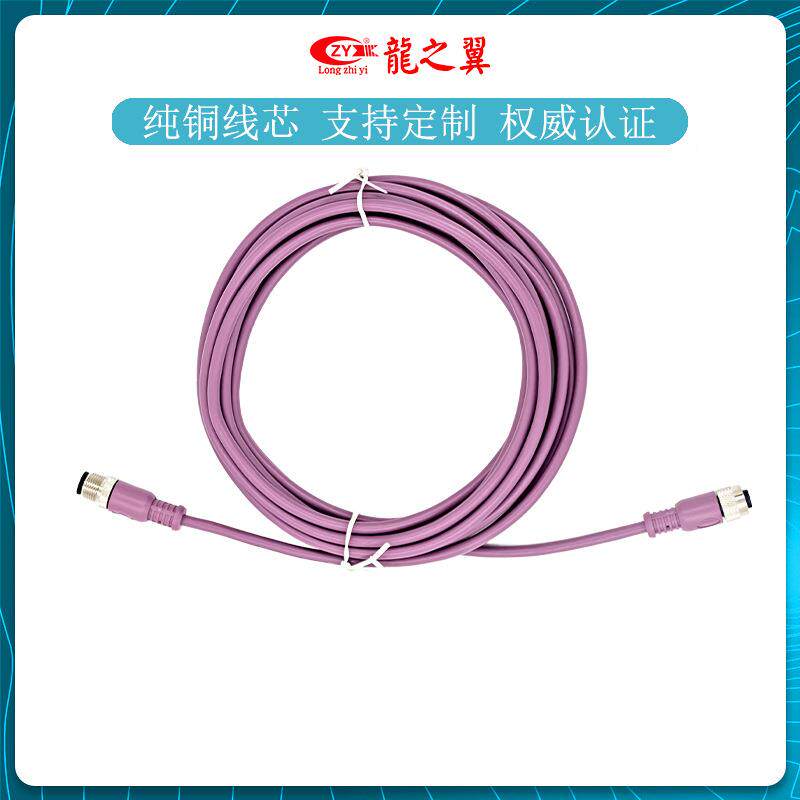 工厂定制M12 5芯带线连接器 防水连接器M12 5PIN传感器线