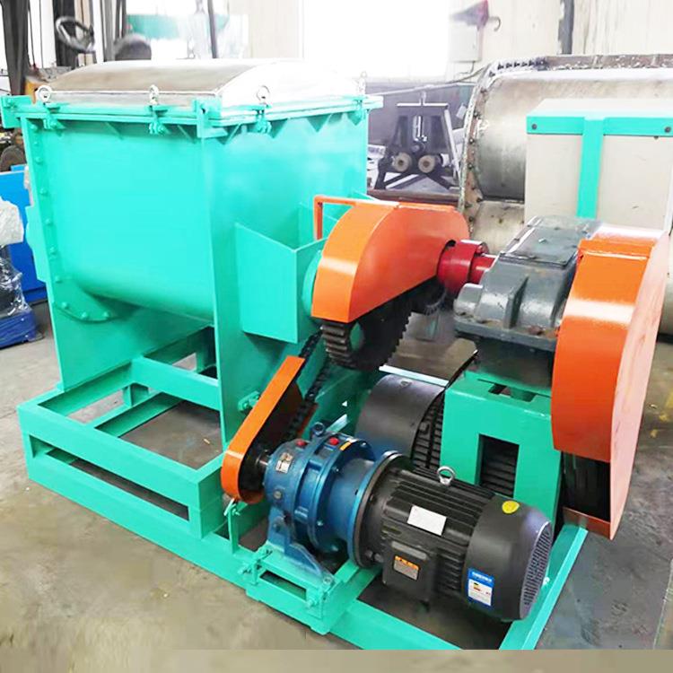 不锈钢卧式粉末混合机 双螺带腻子粉药粉动力混料搅拌机制药机械