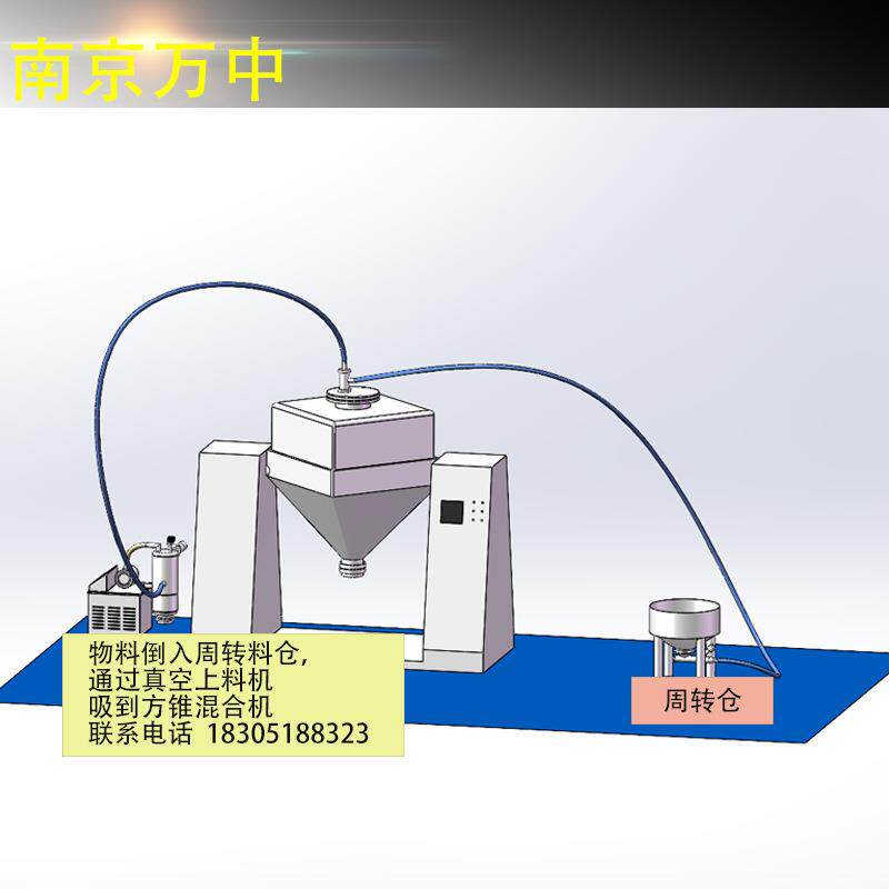 方锥运动搅拌机 粉末制药混料大小型换桶料斗FH对夹式 方锥混合机