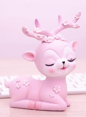 心ins风一鹿花开存钱罐储蓄罐送少儿生日礼物装饰品