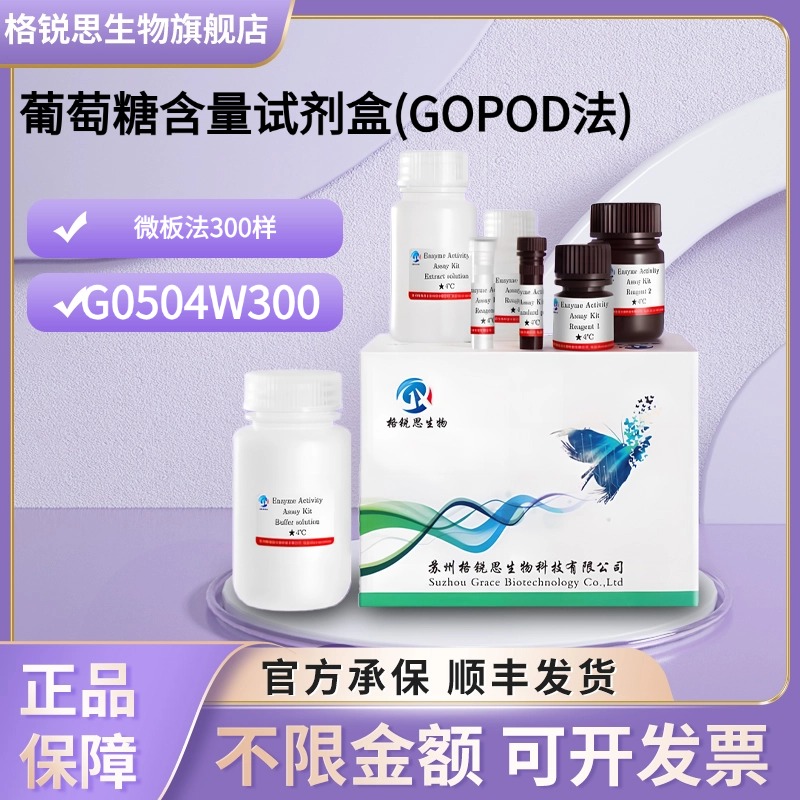 格锐思生物 葡萄糖含量试剂盒(GOPOD法) G0504W300 微板法 300样