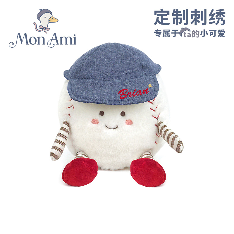 monami趣味可爱棒球玩偶公仔
