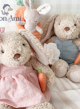 美国monami莫奈美兔子布兰布尔毛绒玩具儿童玩偶定制刺绣圣诞礼物