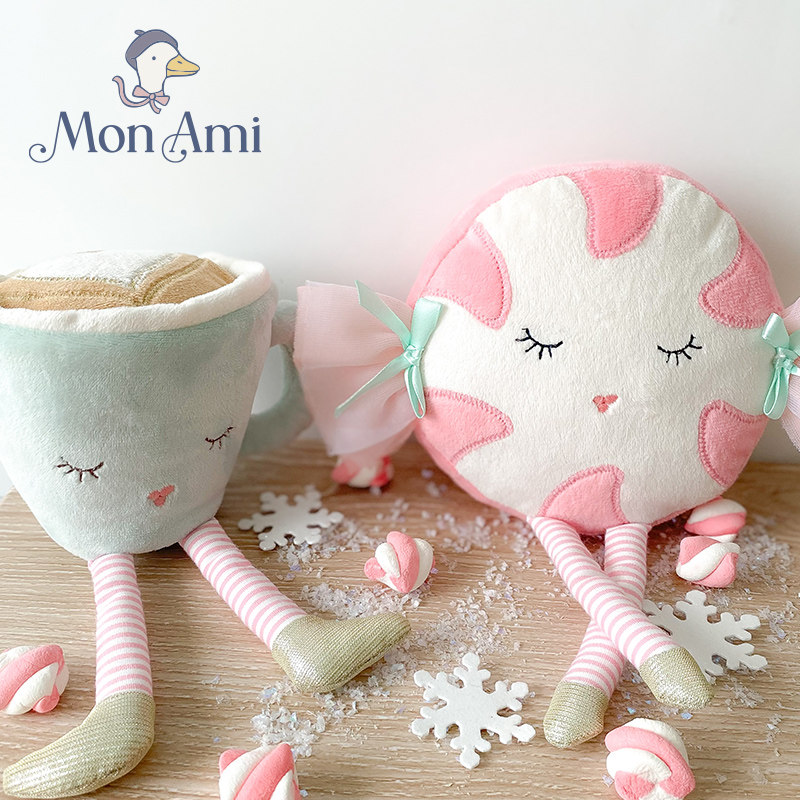 美国monami莫奈美粉色薄荷糖果毛绒玩偶公仔娃娃玩具情人节送女友