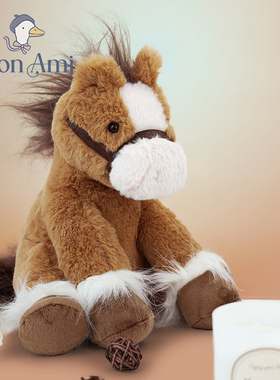 美国monami莫奈美小马德菲丝玩具小牛玩偶马年吉祥物公仔年货礼物