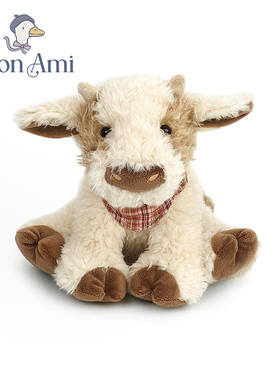 美国monami莫奈美小牛迦勒可爱毛绒玩具农场动物玩偶年货节礼物
