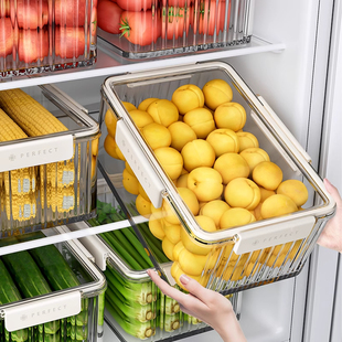 保鲜盒食品级冰箱收纳盒厨房专用密封透明冷冻蔬菜水果饺子储物盒