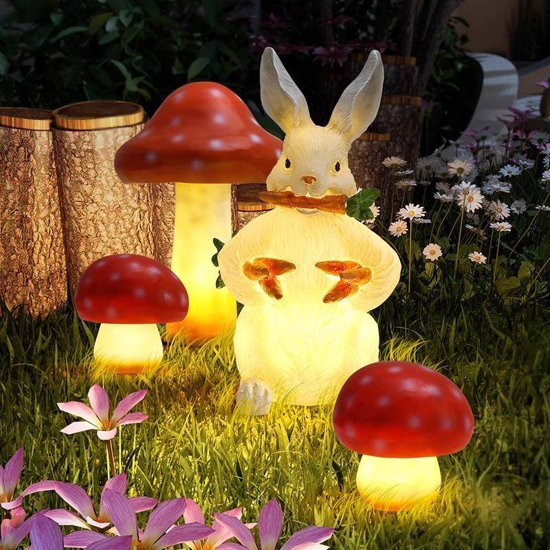 太阳能发光兔子灯动物灯户外防水造型庭院园林公园景区草坪灯