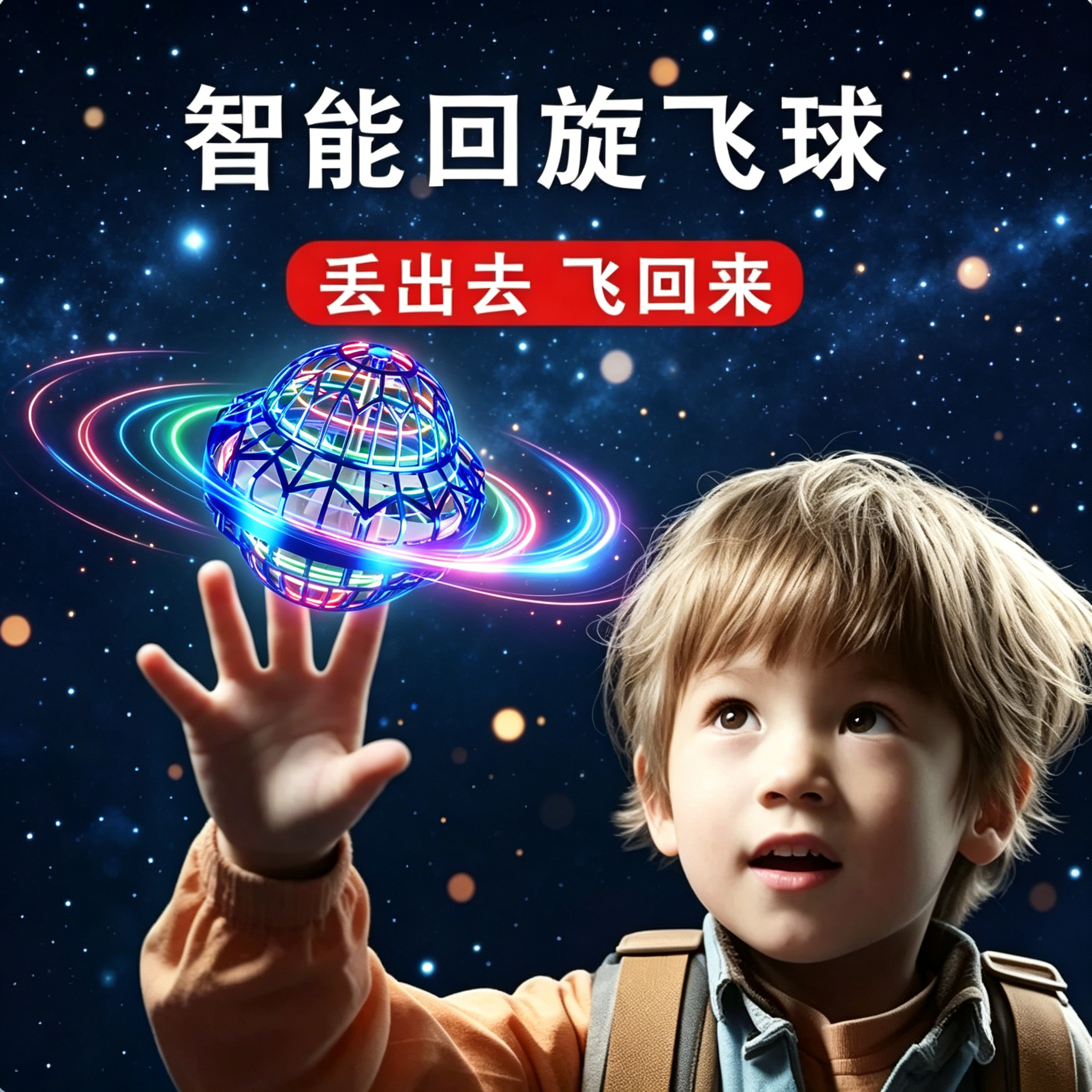 黑科技智能感应飞行球回旋飞球悬浮魔术ufo飞碟男女孩儿童玩具
